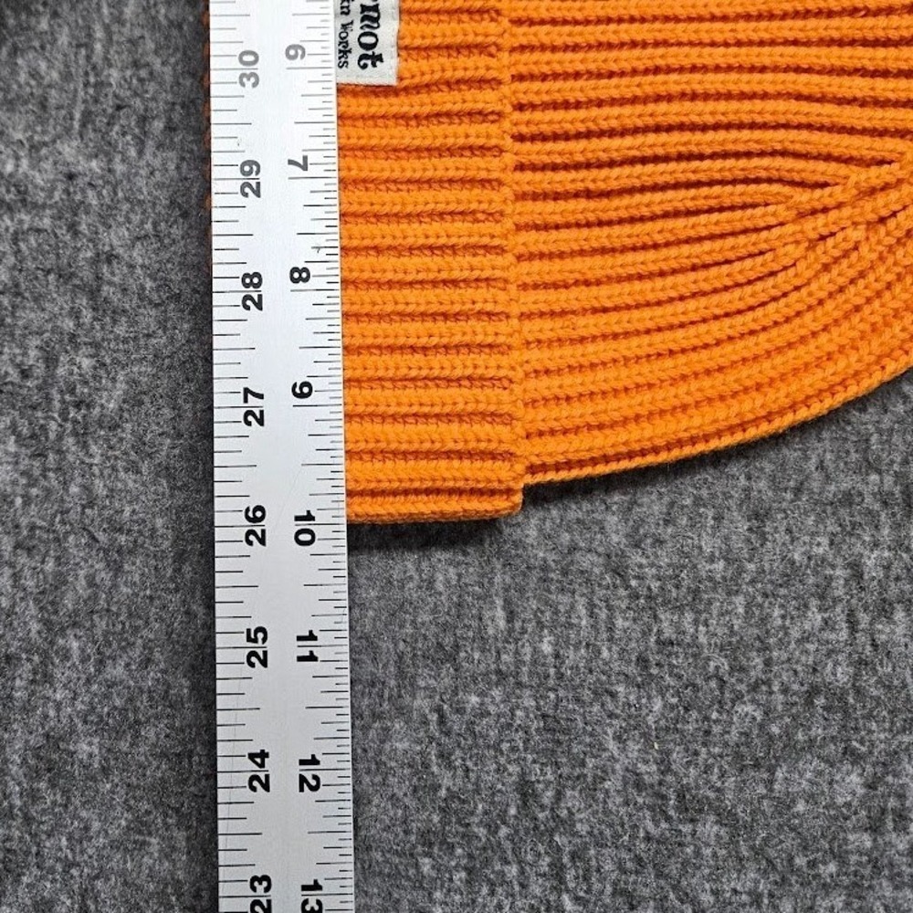 Marmot Beanie Ridgefield Mens OS Orange Mountain Works Ribbed Knit Hat M14578 - Picture 4 of 5